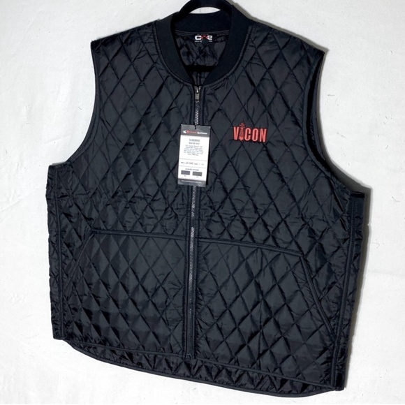 CX2 Black Quilted Zip Front Vest 3XL - Picture 13 of 13